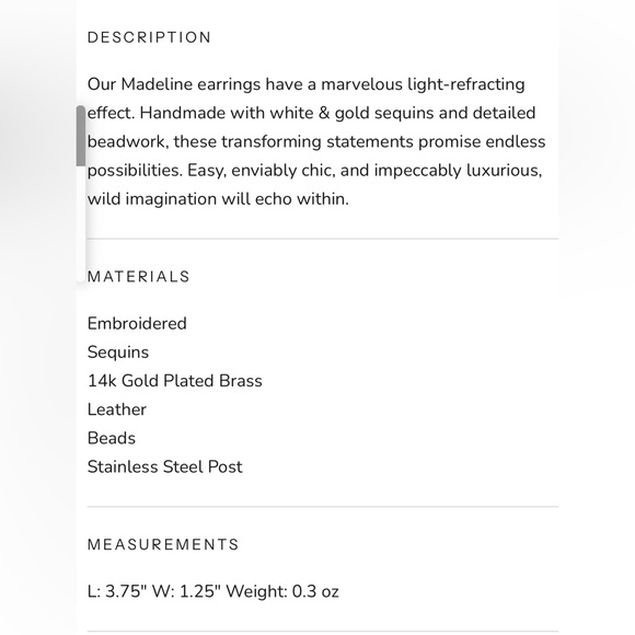 Mignonne Gavigan Madeline Statement Earrings. - Picture 5 of 6